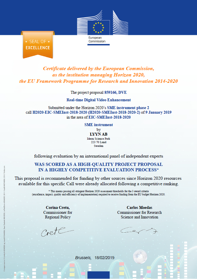 You are currently viewing LYYN Awarded with Seal of Excellence